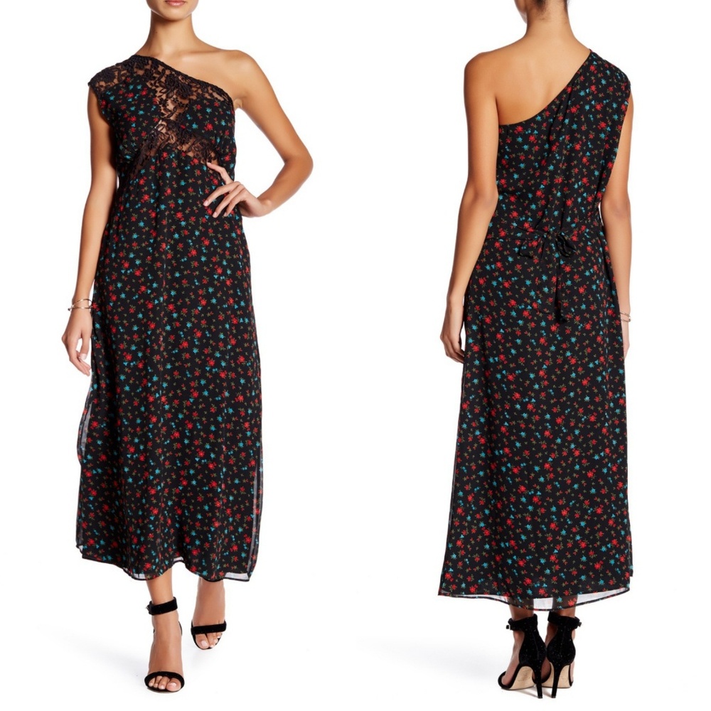 NWT Walter Baker Maria One Shoulder Floral Dress